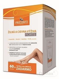PRIESSNITZ Žilná a cievna výživa FORTE cps 1x60 ks + Gél žily a cievy 125 ml, 1x1 set