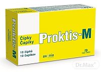 PROKTIS-M rektálne čapíky na hojenie rán s obsahom kyseliny hyalurónovej 1×10 ks, rektálne čapíky