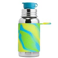Pura nerezová fľaša so športovým uzáverom 550ml 1 ks, farba zelená-aqua