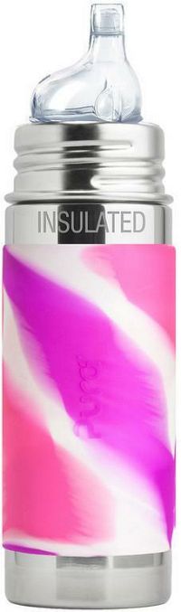 Pura TERMO fľaša s náustkom 260 ml - ružovo-biela