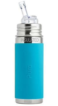 Pura TERMO fľaša so slamkou 260ml 1 ks, farba aqua