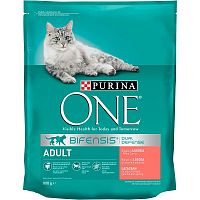 Purina ONE 800g Adult s lososom a celozrnnými obilninami 1×800g, granule pre mačky