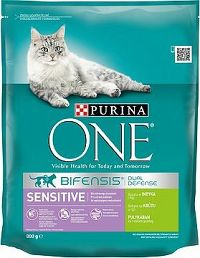 Purina ONE 800g Sensitive s morčacím a ryžou 1×800 g, pre mačky