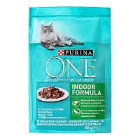 PURINA ONE Indoor mini filetky s tuniakom a zelenými fazuľkami v šťave 24x85g 24×85 g, pre mačky