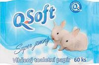 QSoft vlhčený toaletný papier Sensitive 60 kusov
