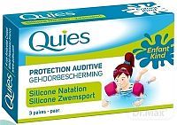 Quies Silikónové chrániče sluchu pre deti špeciálne na plávanie 3x2 ks