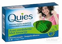 Quies Silikónové chrániče sluchu so šnúrkou 26 dB, 1x2 ks