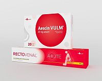 RECTOVENAL ACUTE anorektálny gél na hemoroidy 1x50 g + Aescin VULM 30 mg tbl 20 ks, 1x1 set