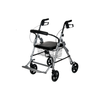 REHAFUND RF-616/S chodítko pre seniorov štvorkolesové skladacie OSLO PREMIUM sivé