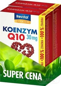 Revital KOENZÝM Q10 30 mg+VITAMÍN E+SELÉN 1×1 set, koenzým 2×60 cps