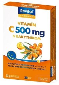 Revital PREMIUM VITAMÍN C 500 mg S RAKYTNÍKOM 1×30 cps, výživový doplnok