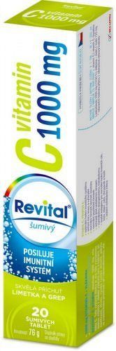 Revital vitamín C 1000 mg šumivý tbl eff s príchuťou limetky a grepu 1x20 ks