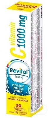 Revital vitamín C 1000 mg šumivý tbl eff s príchuťou mango a ananás 1x20 ks