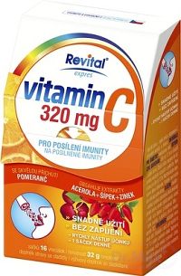 Revital Vitamín C 320 mg+acerola+šípky+zinok sypká zmes vo vrecúškach 1x16 ks
