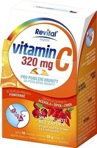 Revital Vitamín C 320 mg+acerola+šípky+zinok vrecúška, sypká zmes 1x16 ks