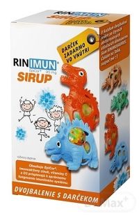 RINIMUN SIRUP dvojbalenie 1×1 set, 2×120 ml + darček RINIMUSAURUS