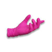 Ružové nitrilové jednorázové rukavice S 100ks