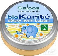 Saloos bioKarité detský nosový balzam ošetrenie sliznice nosa pri nádche a prechladnutí,1x19 ml