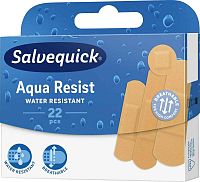 Salvequick SQ Aqua Resist Mix 4 velkosti 1×22 ks, vode odolné náplasti