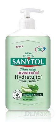 Sanytol dezinfekčné hydratačné mydlo zelený čaj & aloe vera 250 ml