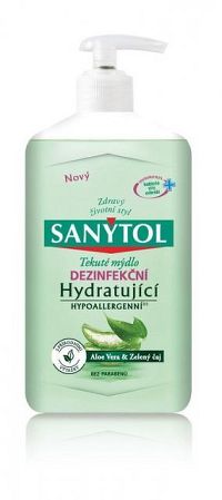 SANYTOL Tekuté mydlo Hydratujúce dezinfekčné, Aloe Vera a Zelaný čaj 1x250 ml