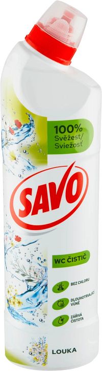 Savo WC gél Vôňa lúky 1×750 ml, čistič na toaletu