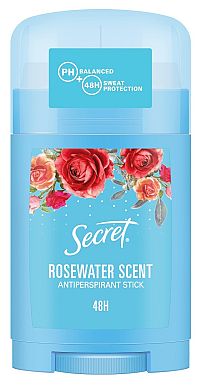Secret Rosewater Tuhý Antiperspirant Pre Ženy 1×40ml, antiperspirant pre ženy