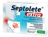 Septolete extra 3 mg/1 mg tvrdé pastilky pas.ord.16 x 3 mg/1 mg