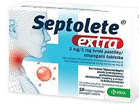 Septolete extra 3 mg/1 mg tvrdé pastilky pas ord 1x16 ks
