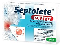 Septolete extra 3 mg/1 mg tvrdé pastilky pas ord 1x16 ks