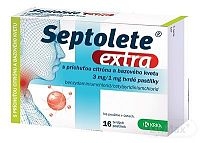 Septolete extra príchuť citrón a bazový kvet pas ord 3 mg/1 mg (blis.PVC/PE/PVDC//Al) 1x16 ks