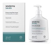 sesderma SALISES Penivý krém bez mydla 1×300 ml, penivý krém bez mydla na denné čistenie seboreickej a aknóznej pleti.