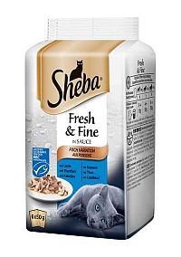 Sheba Kapsička Fresh&Fine Rybací Výber 6ks 300g 1×300 g