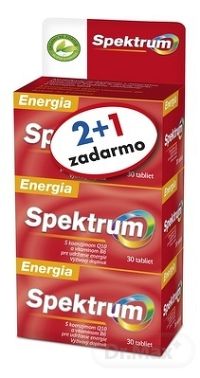 Spektrum Energia 3x30tbl. (2+1 zadarmo) Promo 1x1 set, výhodne multivitamínové balenie s obsahom minerálov a koenzýmu Q10