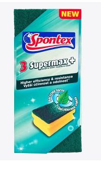 Spontex Supermax+ hubka tvarovaná velká 3ks 1×3 ks
