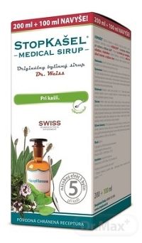 STOPKAŠEĽ Medical SIRUP - Dr.Weiss pri kašli, 200+100 ml navyše (300 ml)
