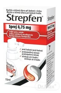 Strepfen Sprej 8,75 mg orálna roztoková aerodisperzia aer.ors.1 x 15 ml