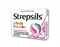 Strepsils Jahoda bez cukru pas ord 0,6 mg/1,2 mg 1x24 ks
