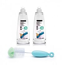 Suavinex - SET DEZINFEKCIE 2x 500 ml + tyrkysová kefa