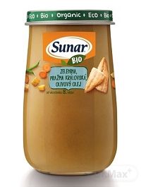 Sunar BIO príkrm ZELENINA, PRAŽMA kráľovská (od ukonč. 8. mesiaca) 1x190 g