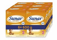 Sunar Complex 2 6×600 g, dojčenské mlieko, od 6. mesiaca