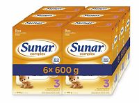 Sunar Complex 3 6×600 g, dojčenské mlieko, od 12. mesiaca