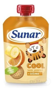 Sunar COOL Pomaranč, Banán + SUŠIENKA 1×110 g, ovocie so sušienkou