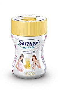Sunar Gravimilk s príchuťou banán plv (plast. dóza) 1x300 g