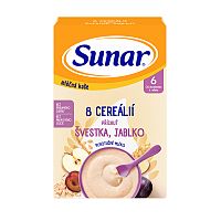 Sunar mliečna kaša 8 cereálií príchuť slivka, jablko