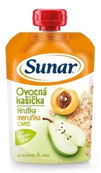Sunar Ovocná kašička hruška, marhuľa, ovos 1×120 g