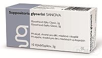 SUPPOSITORIA GLYCERINI SANOVA glycerínové čípky Classic 2g 10 ks