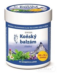 SWISS KONSKÝ BALZAM SWISS chladivý 1×550 ml, 500+50 ml zadarmo