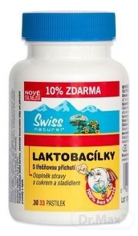 SWISS LAKTOBACILKY pastilky s čerešňovou príchuťou 1x33 ks