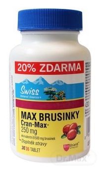 SWISS MAX BRUSNICE Cran-Max tbl 250 mg (20 % ) 1x36 ks